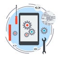 Mobile application development concept Royalty Free Stock Photo