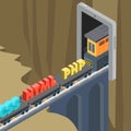 Mobile application development CSS HTML PHP vector isometric 3d Royalty Free Stock Photo