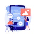 Mobile application development vector concept metaphor Royalty Free Stock Photo