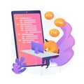 Mobile application development vector concept metaphor Royalty Free Stock Photo
