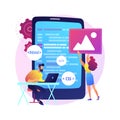Mobile application development vector concept metaphor Royalty Free Stock Photo