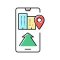 mobile application navigation color icon vector illustration