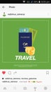 Mobile application and passport with money.