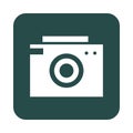 Mobile application photo camera and video web button menu digital flat style icon Royalty Free Stock Photo