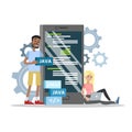 Mobile application programming Royalty Free Stock Photo