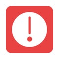 Mobile application warning alert web button menu digital flat style icon