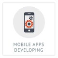 Mobile Apps Developing Simpel Logo Icon Vector Ilustration