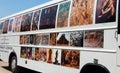 Mobile art galley of Kerala state exhibition of celebrated Indian painter Raja Ravi Varma