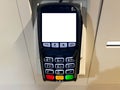 Mobile bank card reader with mockup Royalty Free Stock Photo