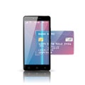Mobile bank illustration. Smartphone, business card icon.