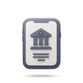 Mobile Banking App Interface Design 3D Render: Secure Online Financial Transaction