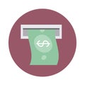 Mobile banking, atm money banknote payment block style icon