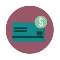 Mobile banking, bank card credit or debit money block style icon