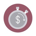 Mobile banking, business clock time money block style icon
