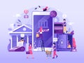 Mobile Banking Illustration