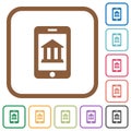 Mobile banking simple icons