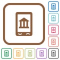 Mobile banking simple icons