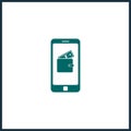 Mobile banking simple icon. online banking isolated icon