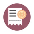 Mobile banking, voucher money payment block style icon
