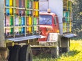 Mobile beehive on trucks