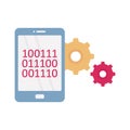 Mobile binary settings Color Vector icon which can easily modify or edit Royalty Free Stock Photo