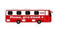 Mobile blood donation bus