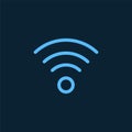 Blue wireless connection symbol vector