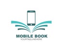mobile book logo icon vector illustration design Royalty Free Stock Photo