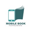 mobile book logo icon vector illustration design Royalty Free Stock Photo