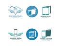 mobile book logo icon vector illustration design Royalty Free Stock Photo