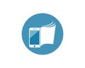mobile book logo icon vector illustration design Royalty Free Stock Photo