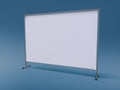 Mobile booth, brand or Press Wall with a blank banner mockup 3d render