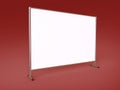 Mobile booth, brand or Press Wall with a blank banner mockup 3d render