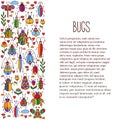 Bugs insects vector set