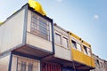 Mobile building in industrial site or office container Royalty Free Stock Photo