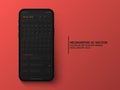 Mobile Calendar App January 2022 Conceptual UI Neumorphic Design Dark Version On IPhone Screen