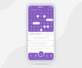 Mobile app calendar planner concept, Activity calendar template UI UX, Smartphone calendar schedule agenda annual planning meeting