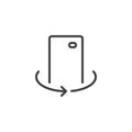 Mobile camera rotate outline icon Royalty Free Stock Photo