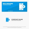 Mobile, Cell, Money, Dollar SOlid Icon Website Banner and Business Logo Template Royalty Free Stock Photo