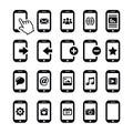 Mobile or cell phone, smartphone, contact icons