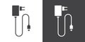 Mobile charger icon Thin line illustration set Royalty Free Stock Photo
