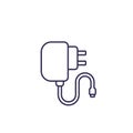 Mobile charger, line icon