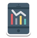 Mobile Charts Isolated Vector Icon