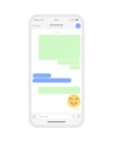 Mobile Chat App Vector Mockup