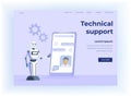 Mobile Chatbot Technical Support Landing Page