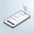 Mobile checkout process Royalty Free Stock Photo