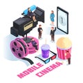 Mobile Cinema Isometric Concept