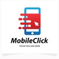 Mobile Click Logo Template Design Template