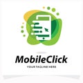 Mobile Click Logo Template Design Template