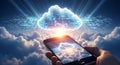 Mobile Cloud Computing and Global Connectivity Royalty Free Stock Photo